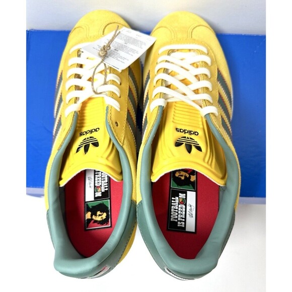 Adidas Originals Gazelle Jamaica x Bob Marley (Bold Gold) Men\'s 7.5 Shoes KJ3532 main image 9